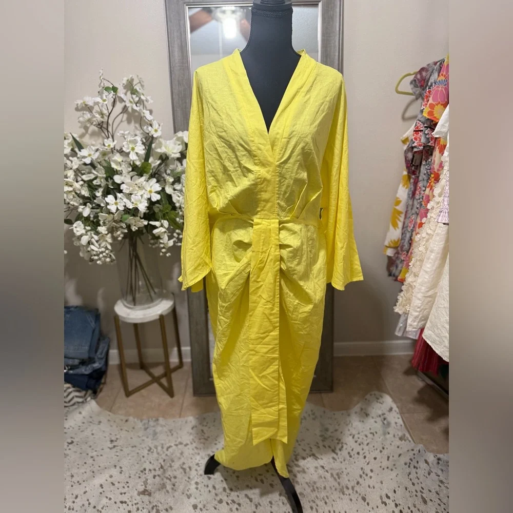 STYLEWE Yellow High Low Wrap Dress - Picture 4 of 10